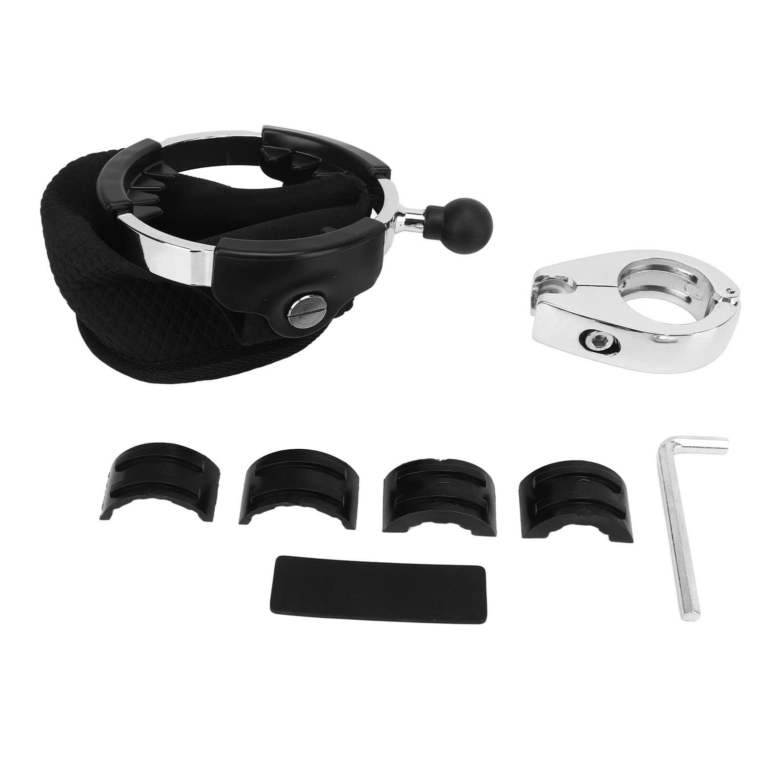 Portavasos para Motocicleta, Portavasos para ATV, Bicicleta, Portavasos para Manillar de 7/8'' a 1/4'', Portavasos para Cochecito, con de 360°