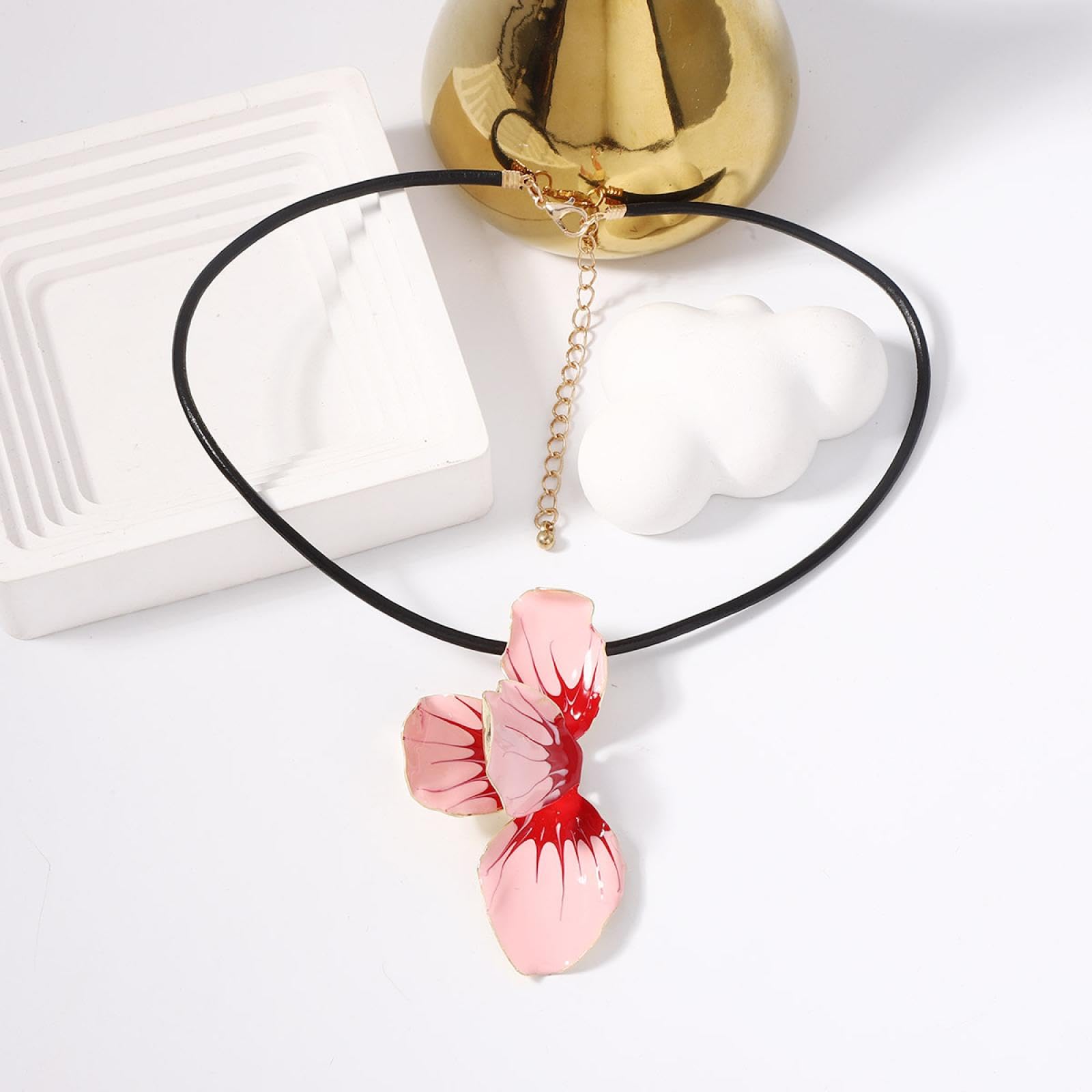 Anhänger Kette Männer Frauen Juwely Bohemian Retro Oil Drop Blütenblumungs Halskette