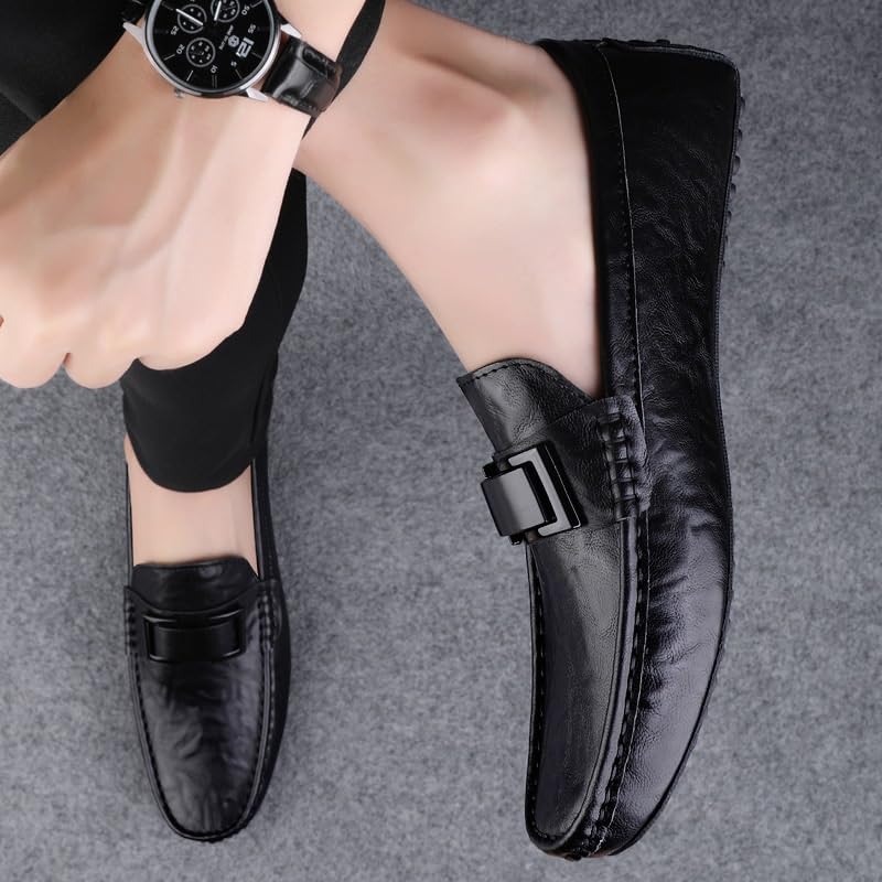 Men's Fashion Classic Lace Up Low Top Leather Dress Shoes Slip On Pointed Toe Classic Formal Business Oxford Shoes Non-Slip Softsole Walking Derby Shoes4