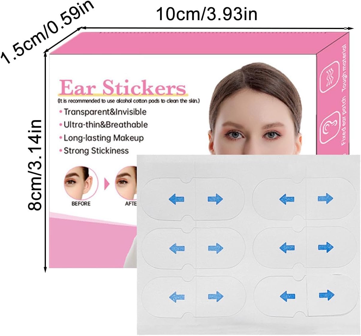 Ear Tape - Discreet Ear Fixing Stickers | Aesthetic Correctors for Prominent Ears, Protruding Ear Correctors, Cosmetic Ear Tapes - Image 6