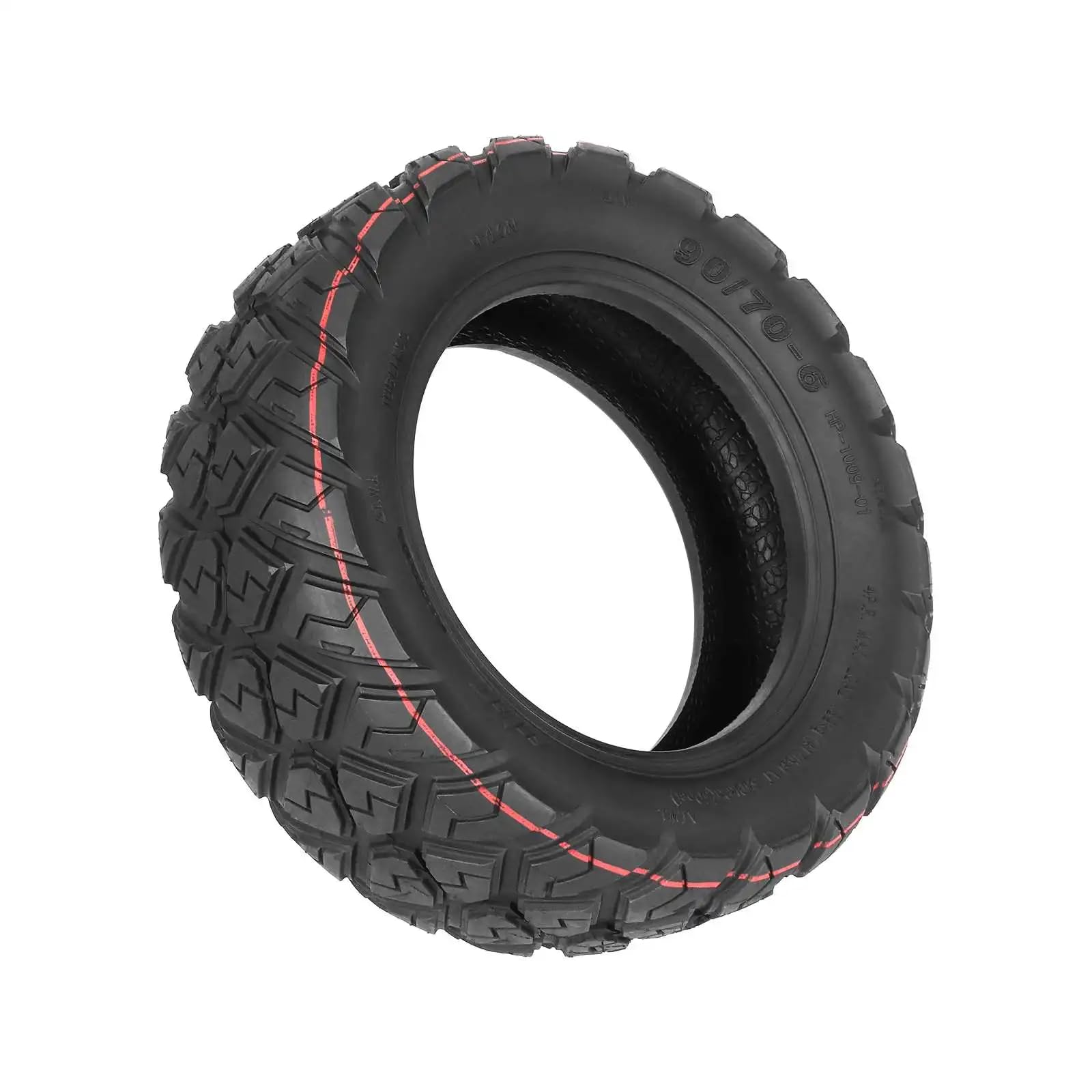 ulip Inoparts Reifen 10 Zoll (90/70-6) für Kugoo M5 / GX E-Scooter, Offroad Geländereifen Luftreifen Tubeless, Ersatzteil (1 Stück)