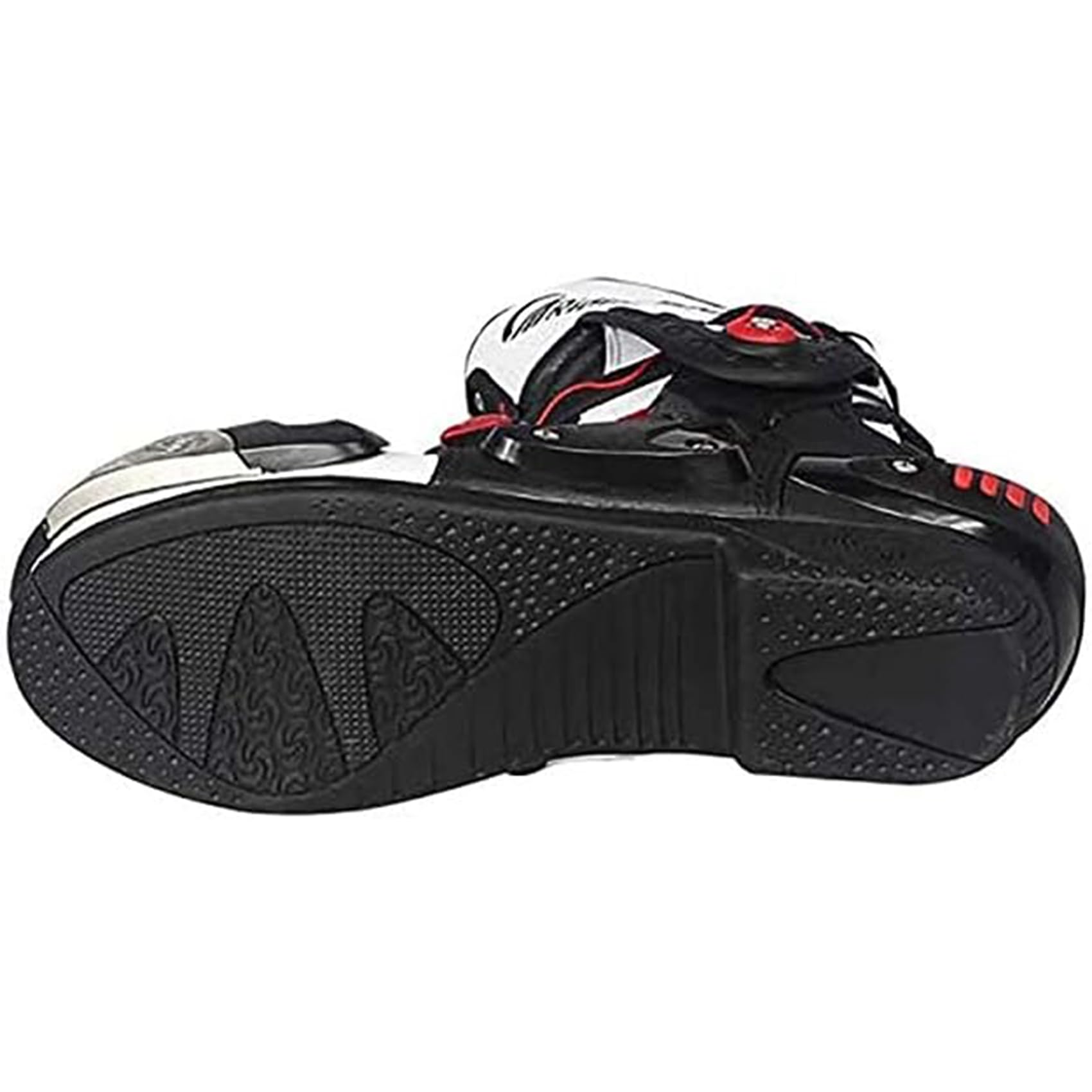 DJFOG Botines cortos de moto para hombre Zapatos de moto pesados de cuero de microfibra Botas de motocross impermeables