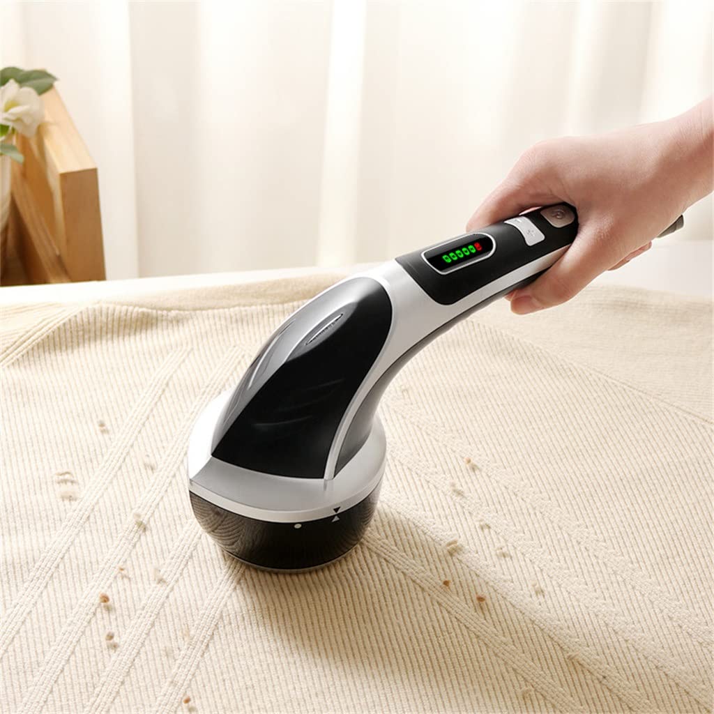 Removedor de Pelusa para máquina de Carrete de Ropa, afeitadora eléctrica para Ropa, Recortadora de Bolas de Pelo, removedor de Pelusa (Negro + Blanco D)