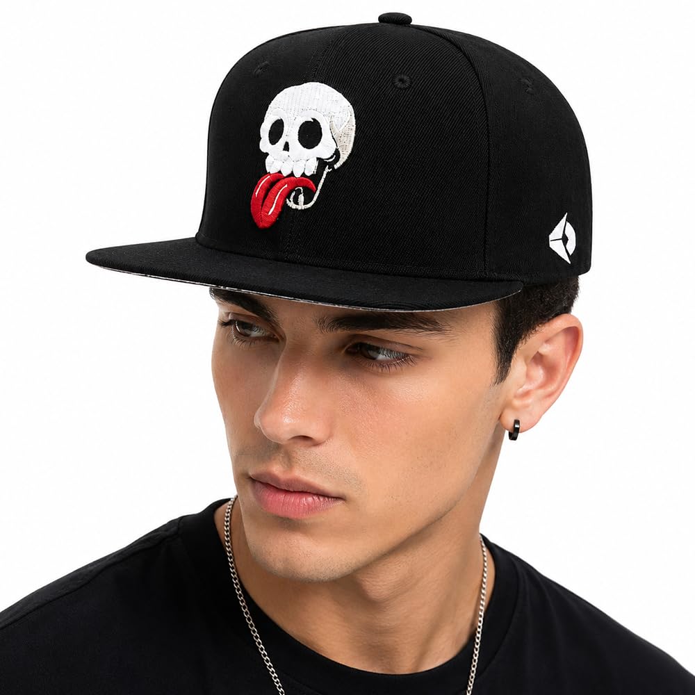 VRITRAZ Unisex 3D Design Printed Hip Hop Cap with Adjustable Snapback Closer Men and Women-picture-17