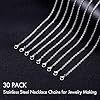 30 Pack 18 Inch Necklace Chain Stainless Steel Link Cable Chain Necklace with Lobster Clasps for DIY Jewelry Making #3