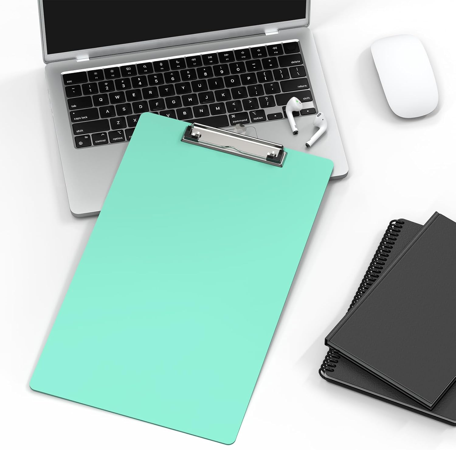 Legal Size Clipboard, Teal Plastic 8.5 x 14 Clip Board for Lawers, Heavy Duty Butterfly Clip, 9 x 15 in, Office & School Supply(Pack of 10)