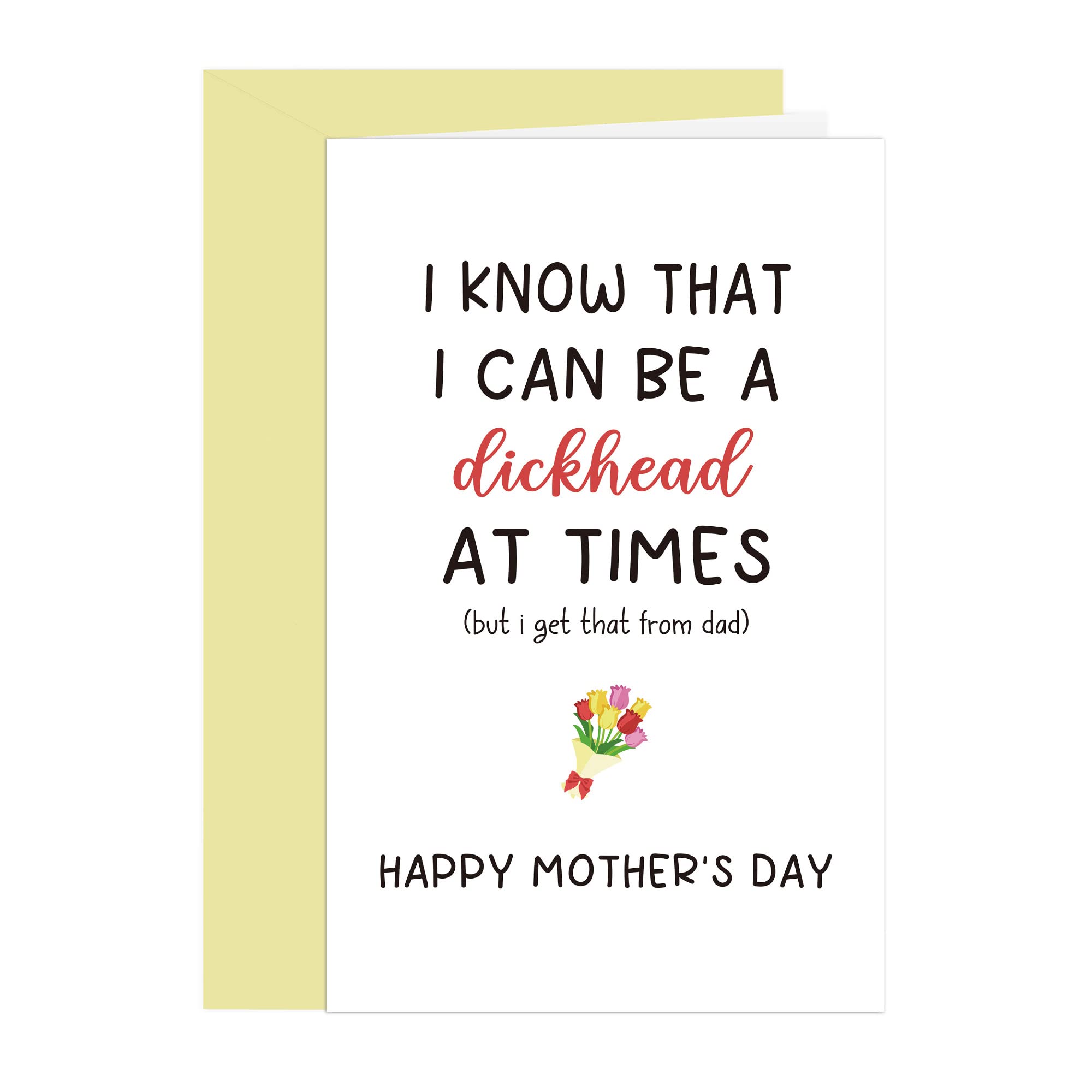Comting Rude Happy Mothers Day Card Cheeky Card For Mom