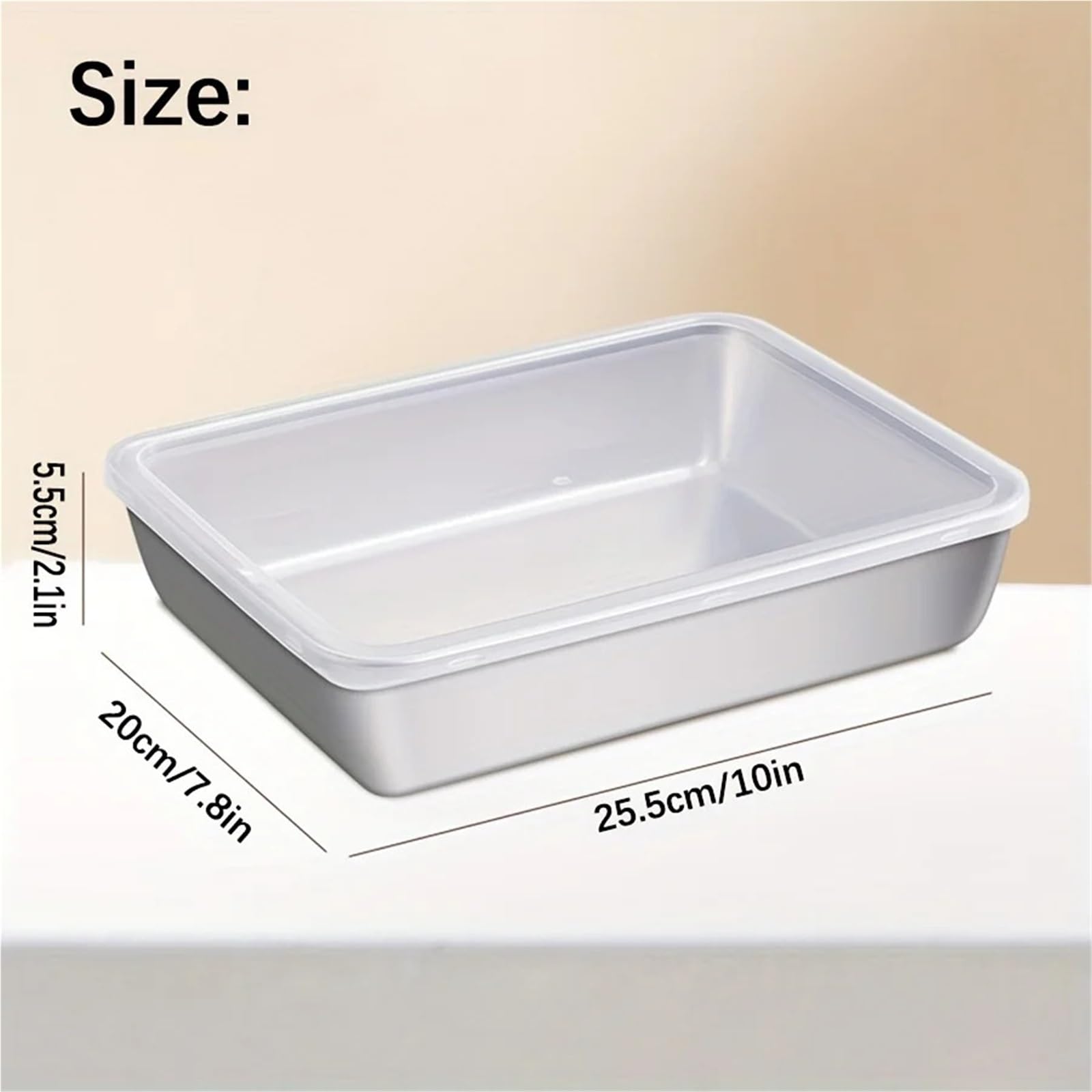 6-teiliges Frischhaltedosen-Set aus Edelstahl – luftdichte Küchenorganisatoren for Kühlschrank/Speisekammer/Trockenwaren für Obst, Salate