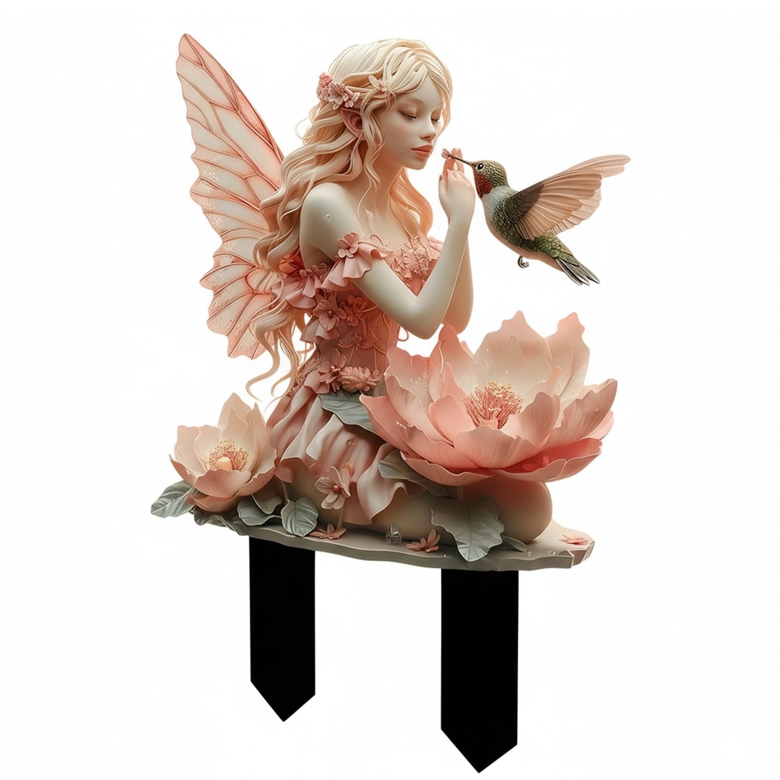 dienjason 2D Fairy Garden Ornaments Outdoor, Fairies for Fairy Gardens, Garden Fairy Ornaments for Outdoor Gardens and Patios, Bohemian Style Garden Decoration