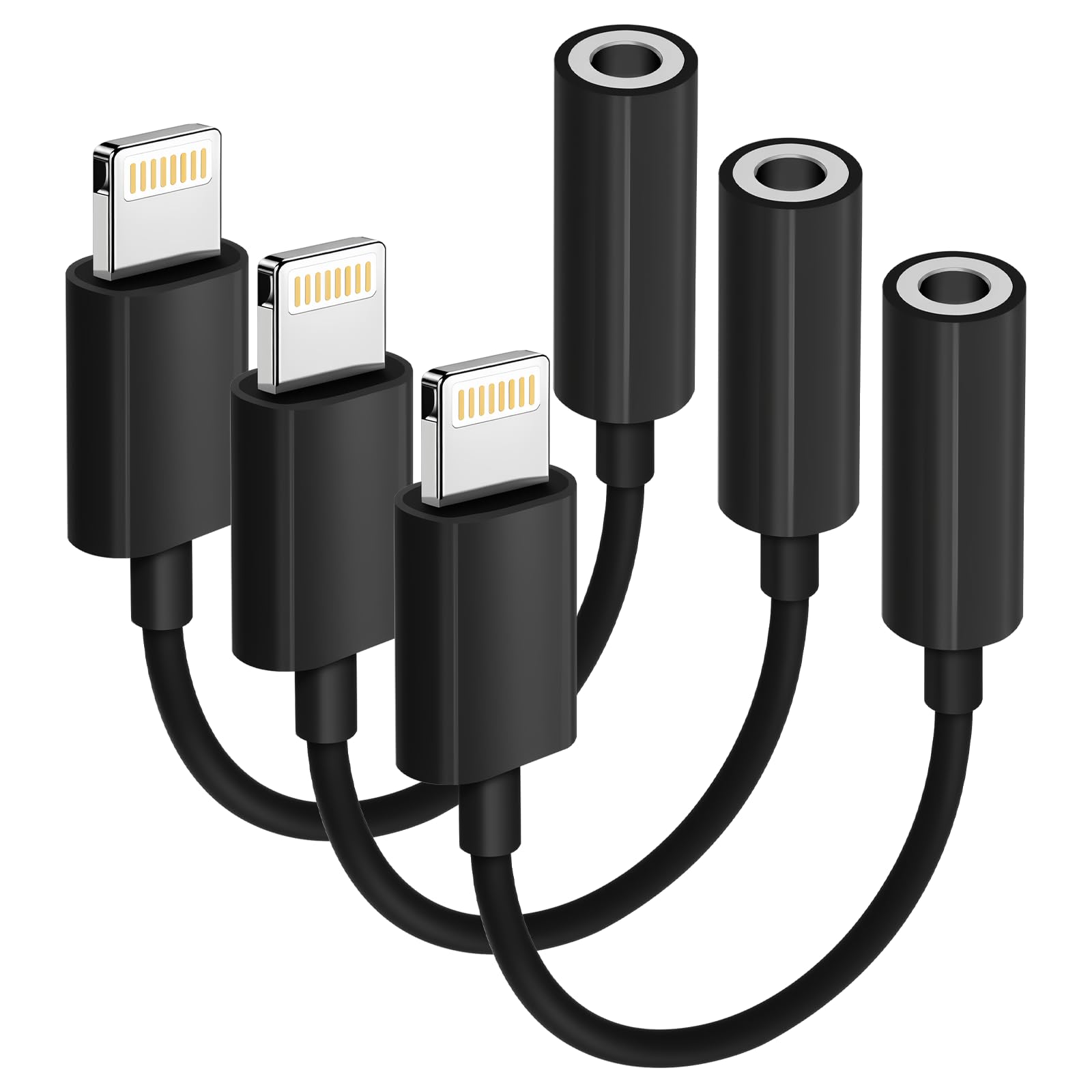 Seulliya Apple MFi Certified 3 Pack Lightning to 3.5 mm - adapters | Mubboo