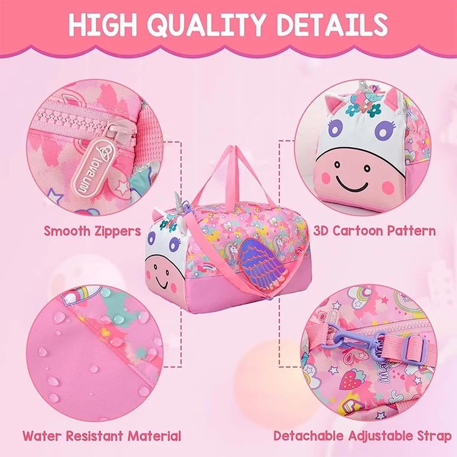 Image of 3D Design Duffle Bag for Kids & Adult| Large Compartment Foldable Luggage with Shoulder Strap | Lightweight Travel & Short Trips Storage Organizer for Women (Uni Animal)