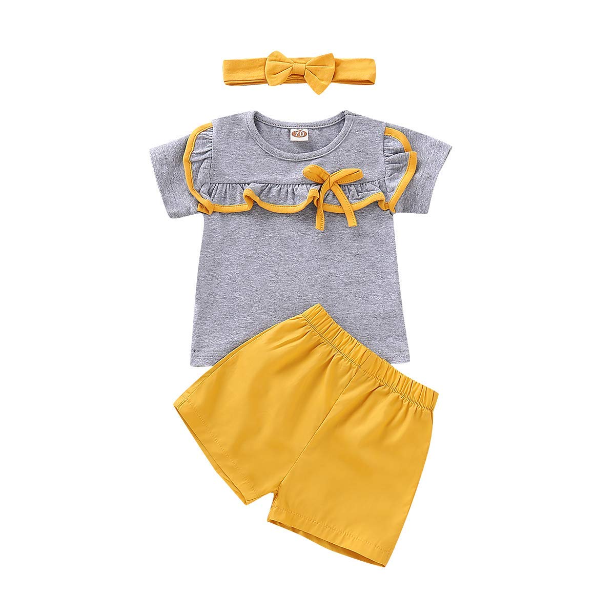 Baby Boy Girl Brother and Sister Matching Fashion Outfits Short Sleeve T-Shirt Tops + Shorts Set