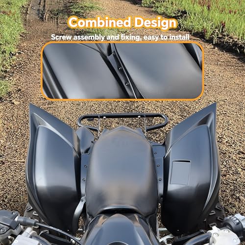 Image of Rear Fender Flares for Yamaha Raptor 700 700R 2013-2025 Accessories, Black Front Mud Flaps Mud Guards Extension for Raptor 700