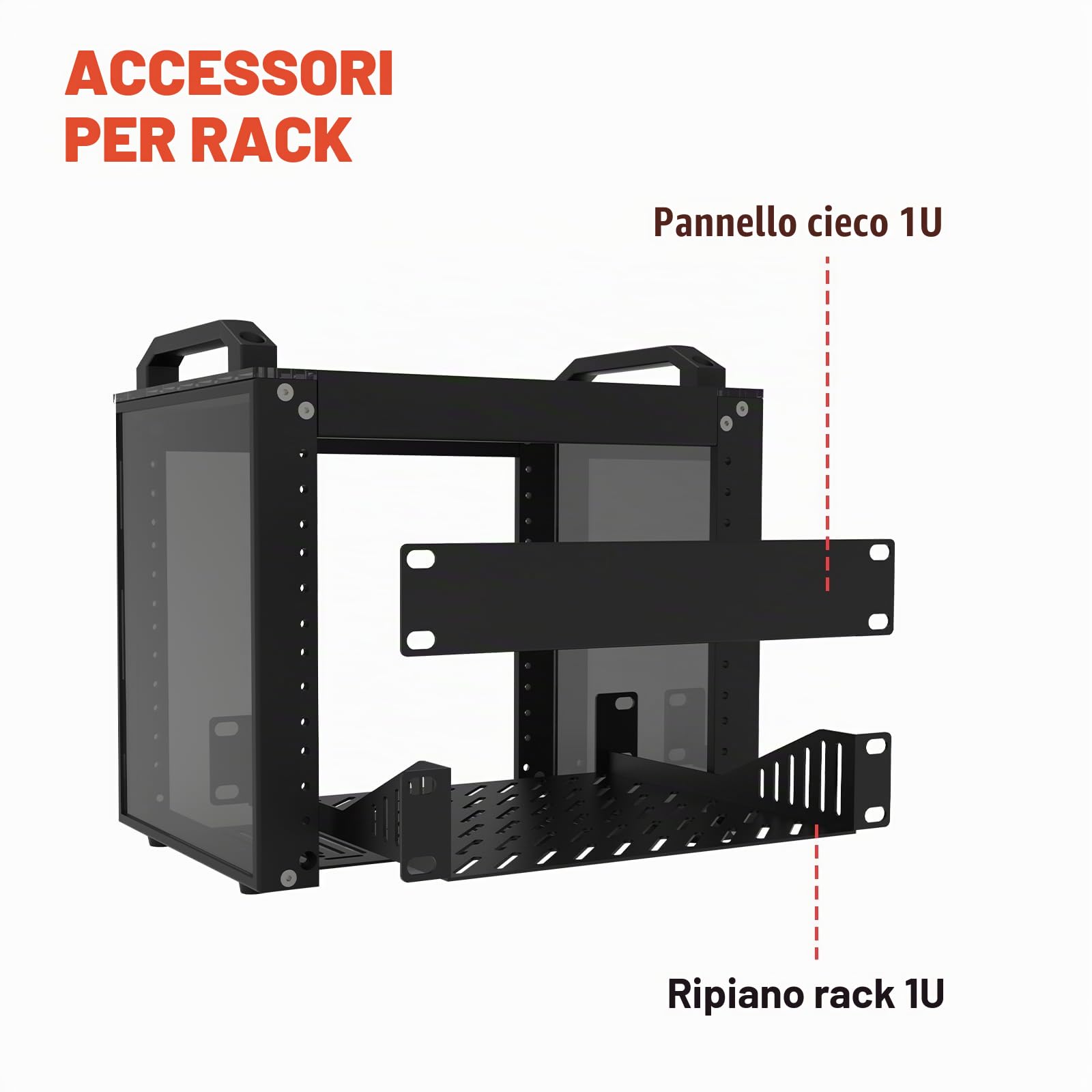 GeeekPi DeskPi RackMate T0 - Armadio rack per server, rete, apparecchiature A/V 4U, rack rack da 25,4 cm, colore nero
