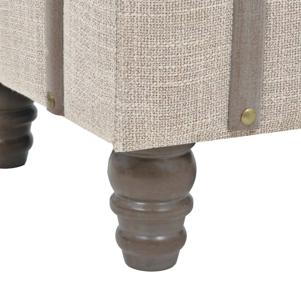 vidaXL Banco de Almacenamiento Madera Maciza y Acero 111x34x37 cm