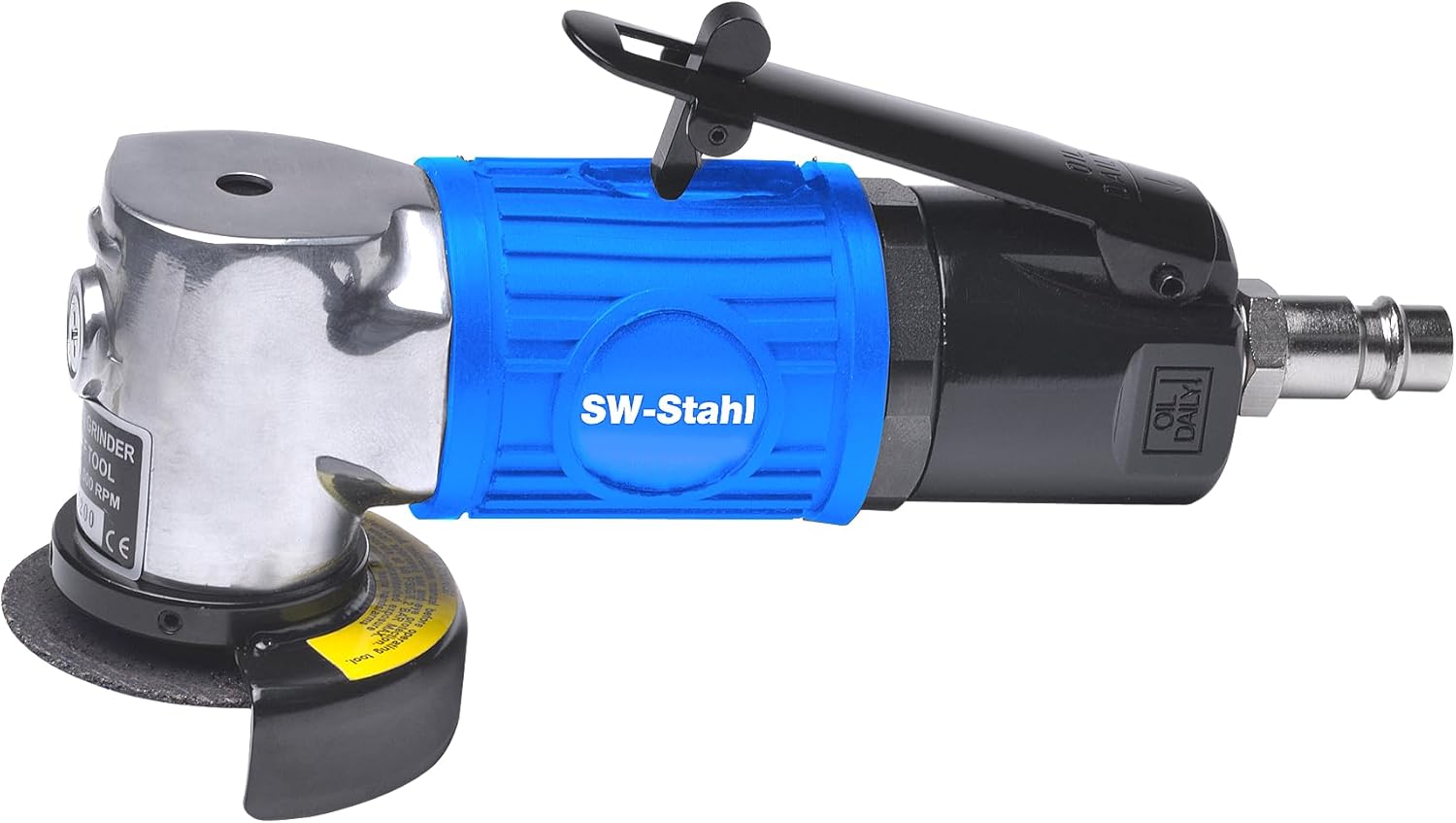 SW-Stahl S3294 Compressed Air Angle Grinder Set, 16-Piece Compressed Air Tool Set, 1/4 Inch Compressed Air Plug, 20,000 rpm, 9 x Grinding Discs Diameter 50 mm, 5 x Cutting Discs Diameter 50 mm