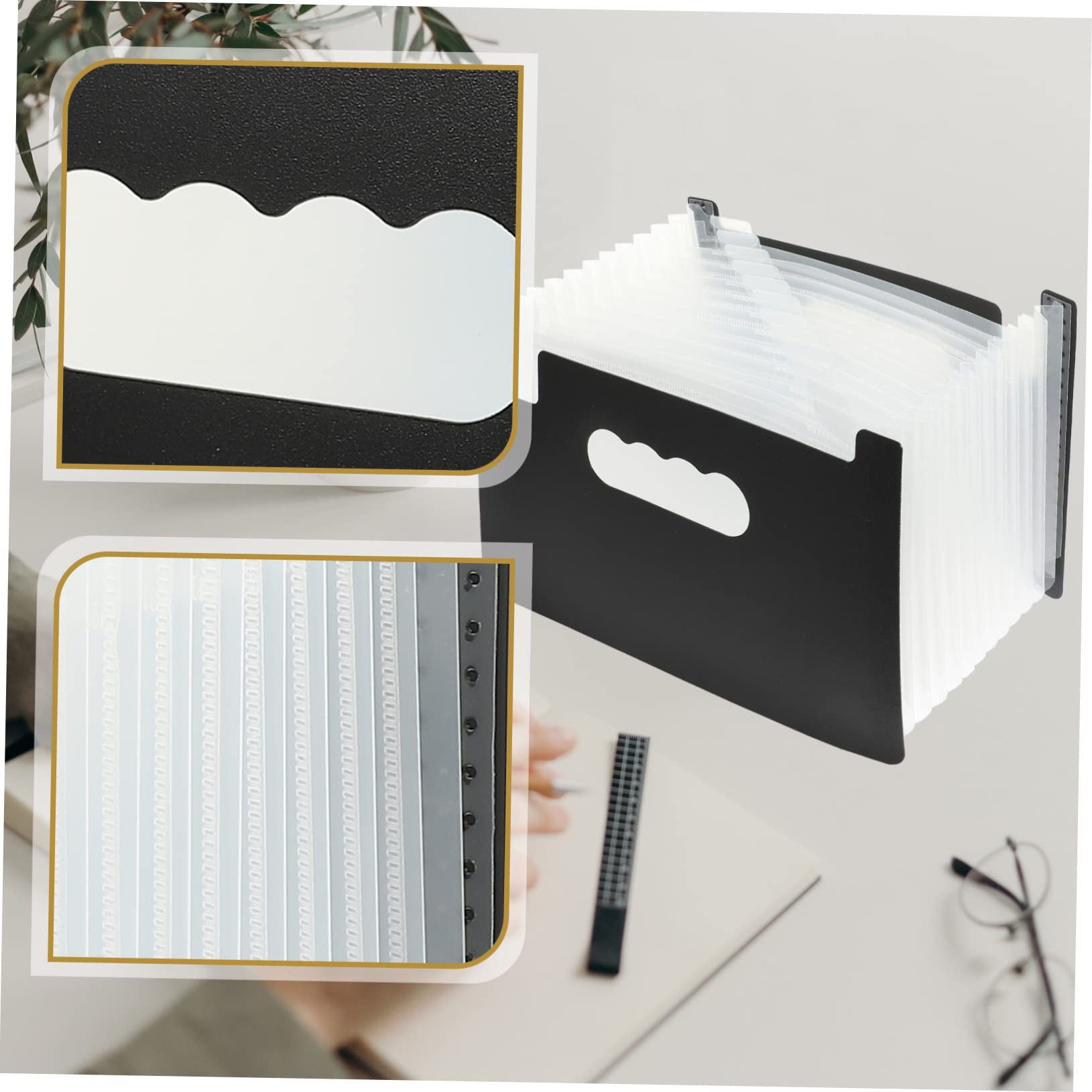 Angoily 7 Piezas Organizador de Recibos y Cupones de Oficina Mini con Carpeta Expandible Multiusos para Facturas y Papelería Accesorio de Oficina Portátil