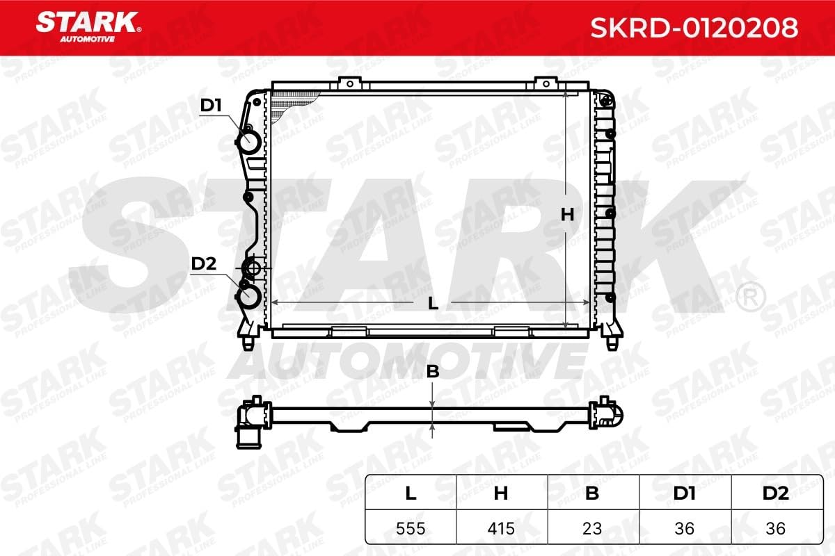 STARK SKRD-0120208 - Radiatore per motore ad acqua, raffreddamento motore