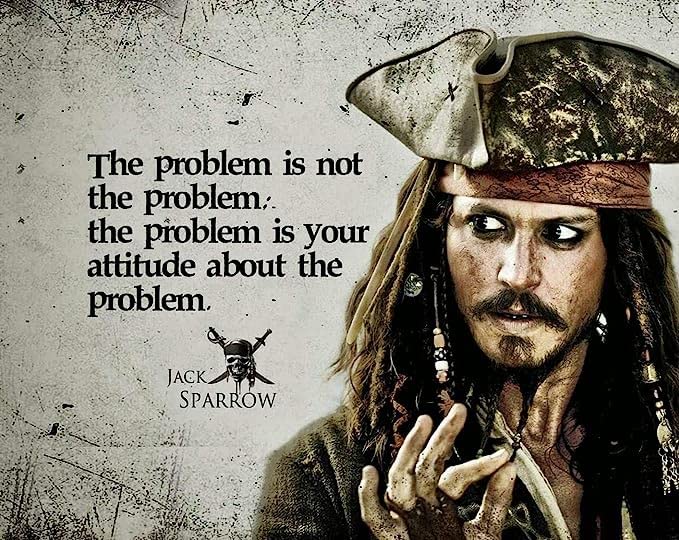Caption Jack Sparrow Poster for Bedroom, Living Room, Office, (Multicolor,Size-45Cm X 60Cm)
