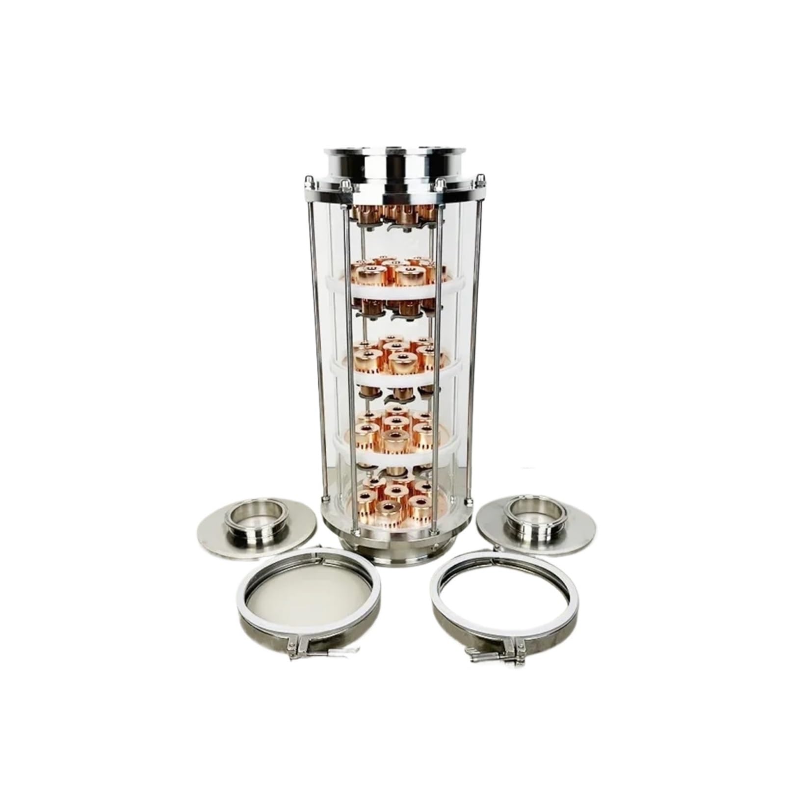 Colonna for Lenti di Distillazione Colonna di Lenti di distillazione OD167mm da 6" con Set di Piastre in Rame da 5 Pezzi(Set 4)