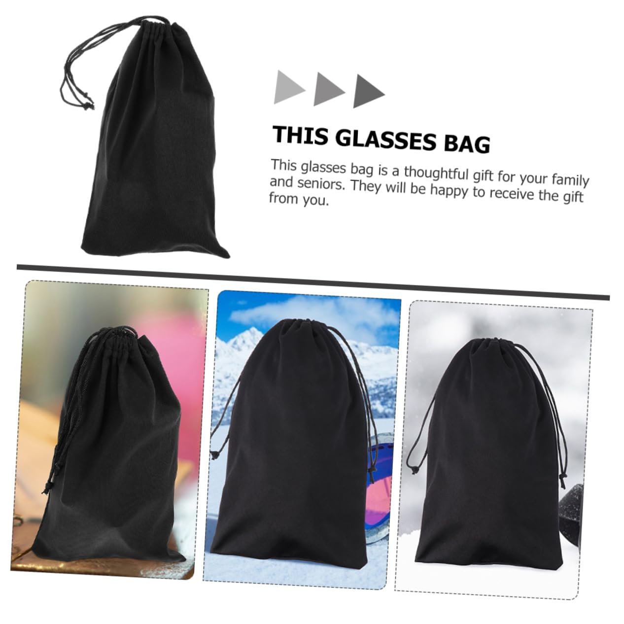 HANABASS Sonnenbrillen Aufbewahrungstasche Kordelzug Goggles Bag Weichem Mikrofaser Für Reisen Und Sicheren Schutz Von Sonnenbrillen Und Skibrillen