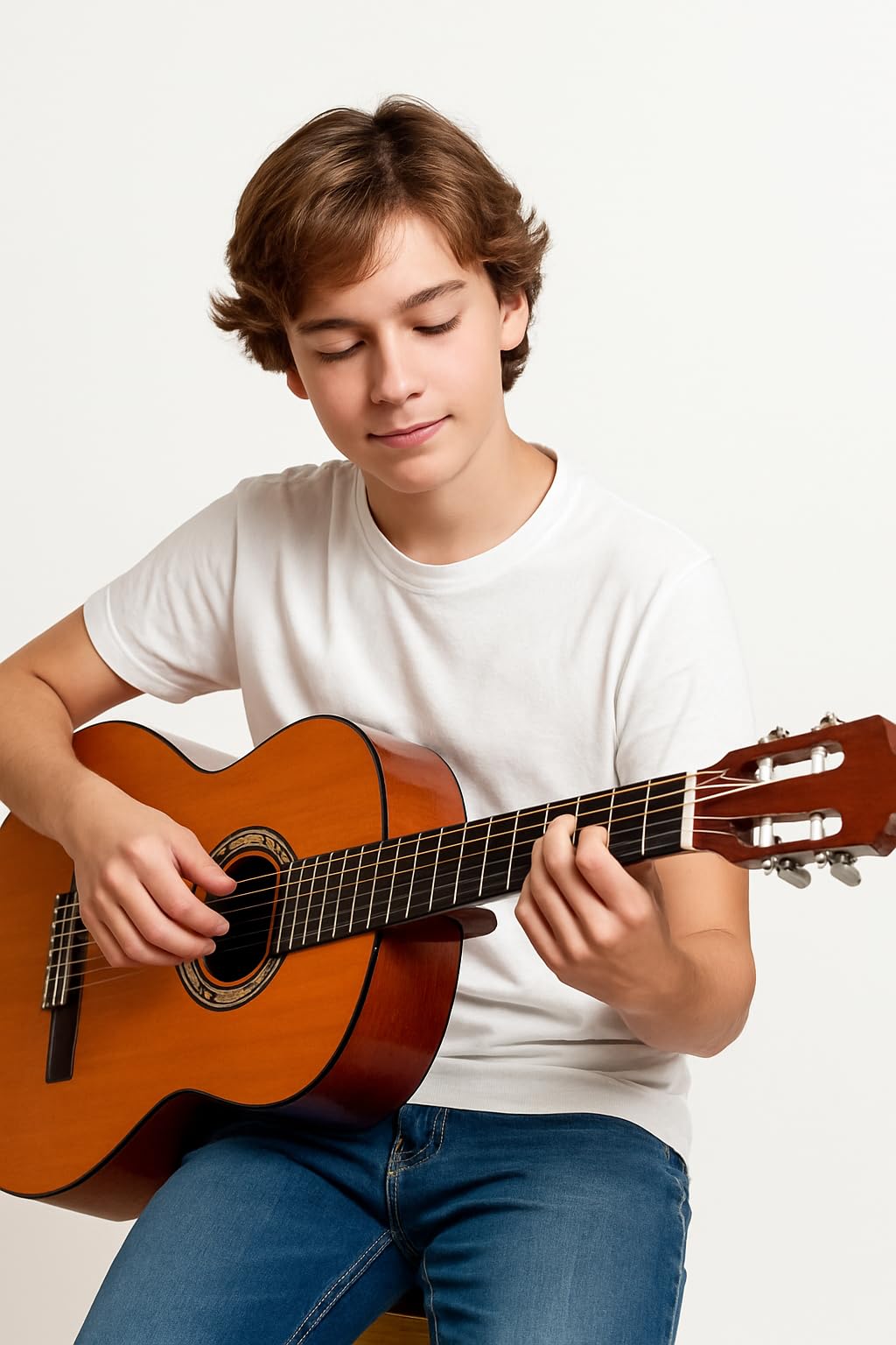 Barodian's 6-String 24" Acoustic Guitar Toy for Kids - Brown Wooden Mini Guitar-picture-29