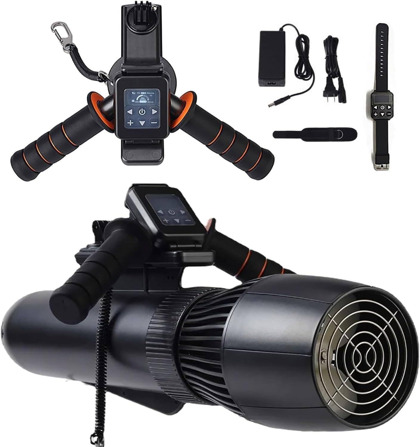 JozyJul Underwater Scooter, Diving Swimming Boosters,130minsBrushless Underwater Thruster Set,10Km/h Electric Underwater Sea Scooter, for Water Sports Pool 16000mAh