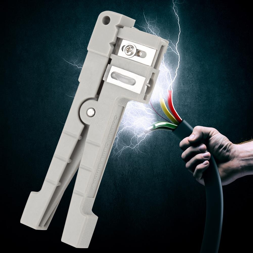 Akozon Fiber Optic Jacket Stripper 45-163 45-162 Utensile per Tagliare Cavi con Cavo Coassiale(45-162)