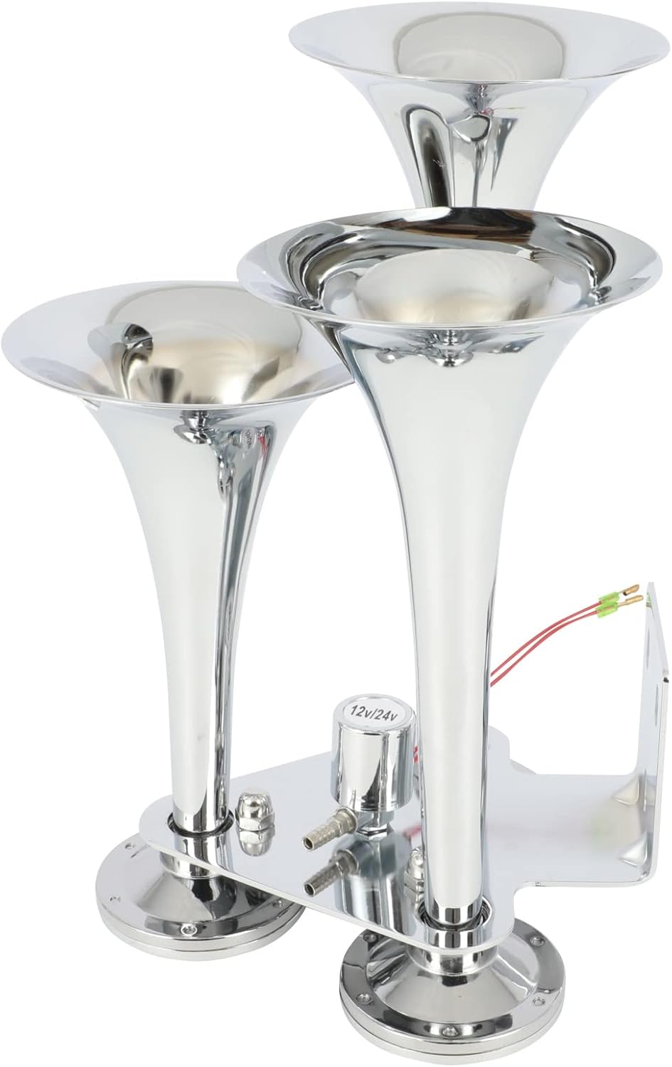 cciyu Train Horn 152DB Truck triple Super Loud Sound Train Air Horn 12V/24V Vehicles Like Semi/Pickup/RV/SUV