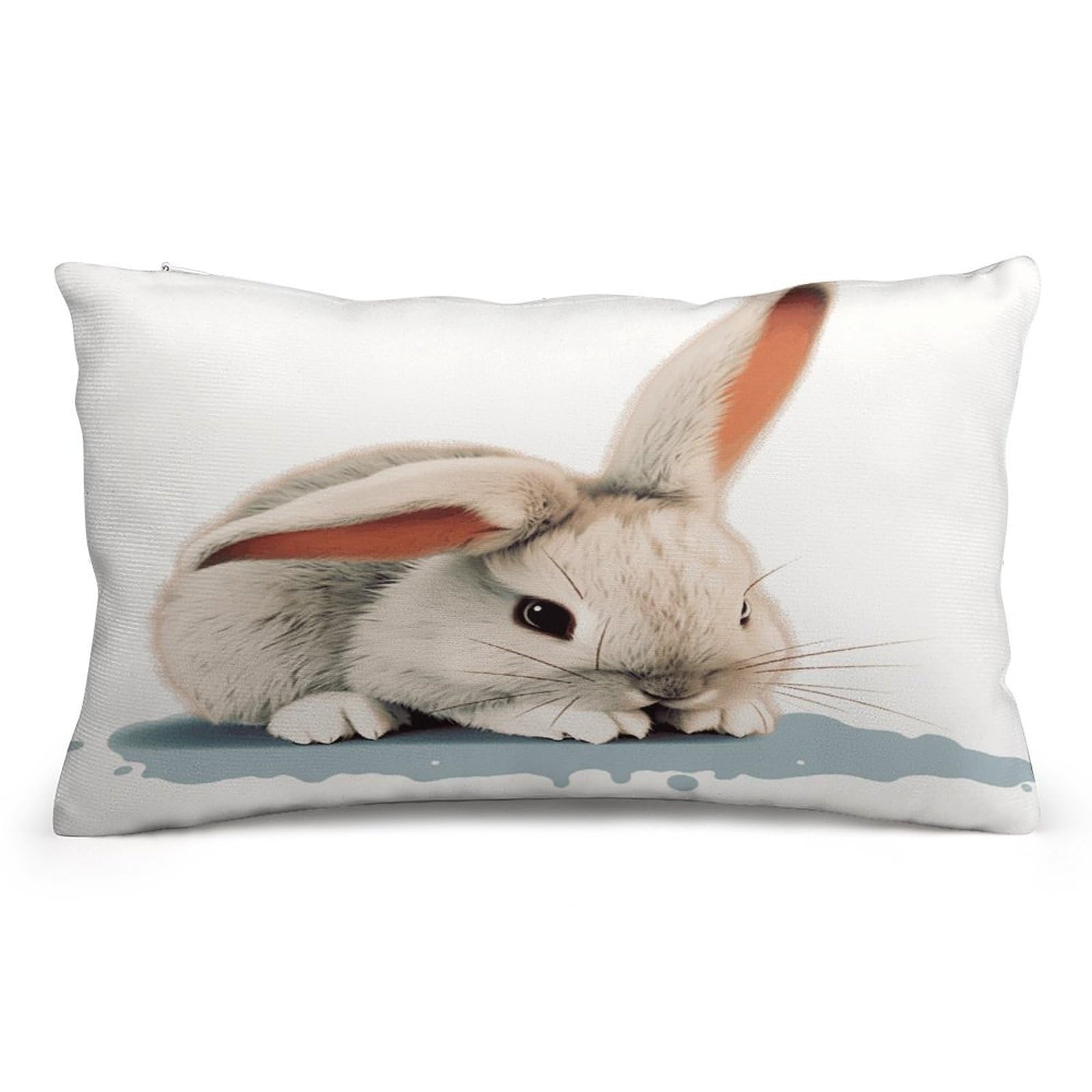 FekiLoot Cry Rabbit Pillowcases Super Soft Cozy Lumbar Decorative Throw Pillow Covers Plush Pillow Shams with Zipper Double-Sided Decorative Pillows Shells for All Seasons