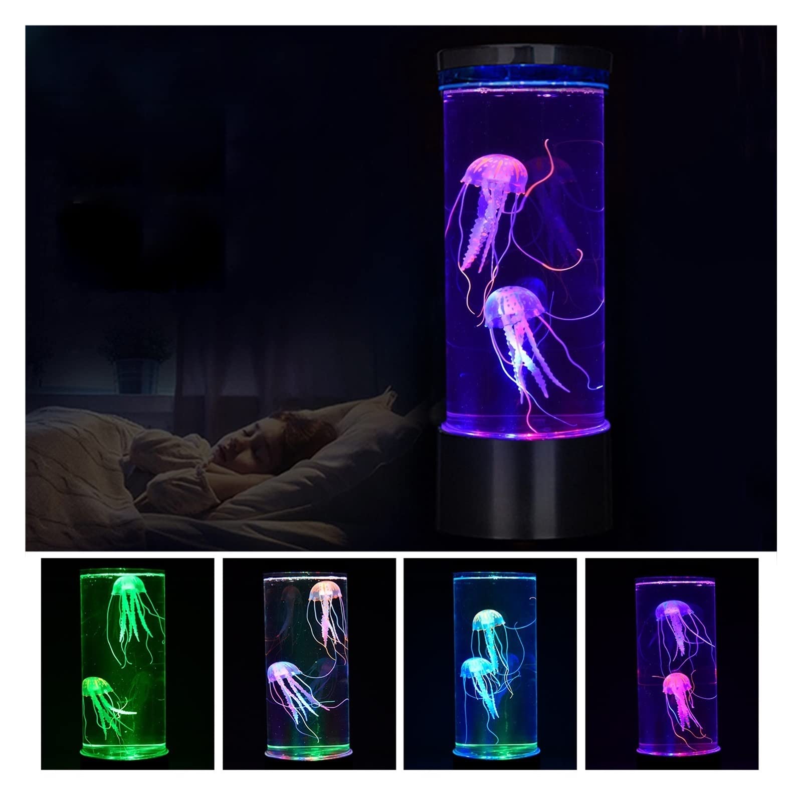 medusa lampada LED Medusa Lava Lampada Colorata Camera Da Letto Luce Notturna Simulazione Medusa Acquario Serbatoio Luce Per Casa Camera Da Letto Ufficio Decor