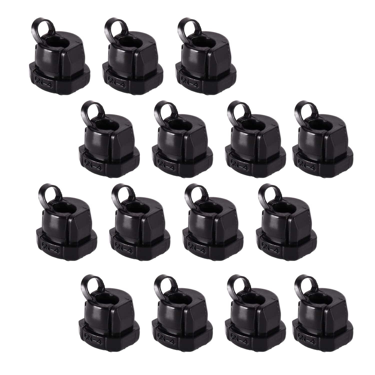 Aicosineg Plastic Strain Relief Bushing Cable Holder 6N-4 Power Cord Buckle clamp Wire Grommet Protective Cover Wiring Accessories 15pcs