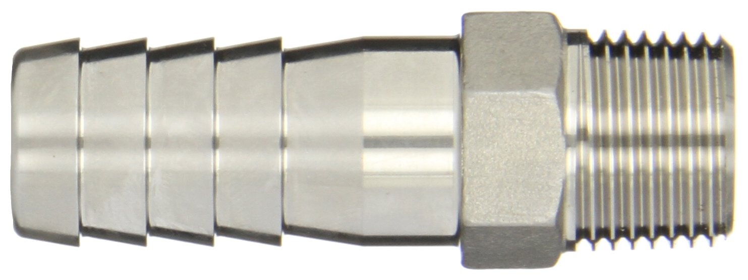 Interstate Pneumatics FMBS46 Steel Hose Barb Ball Swivel Fitting, Connector, 3/8 Inch Swivel Barb X 1/4 Inch NPT Male End-Pack of 2