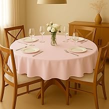 Toalha de Mesa Redonda 4 Cadeiras Oxford Liso 1,40m x 1,40m (Rosa)