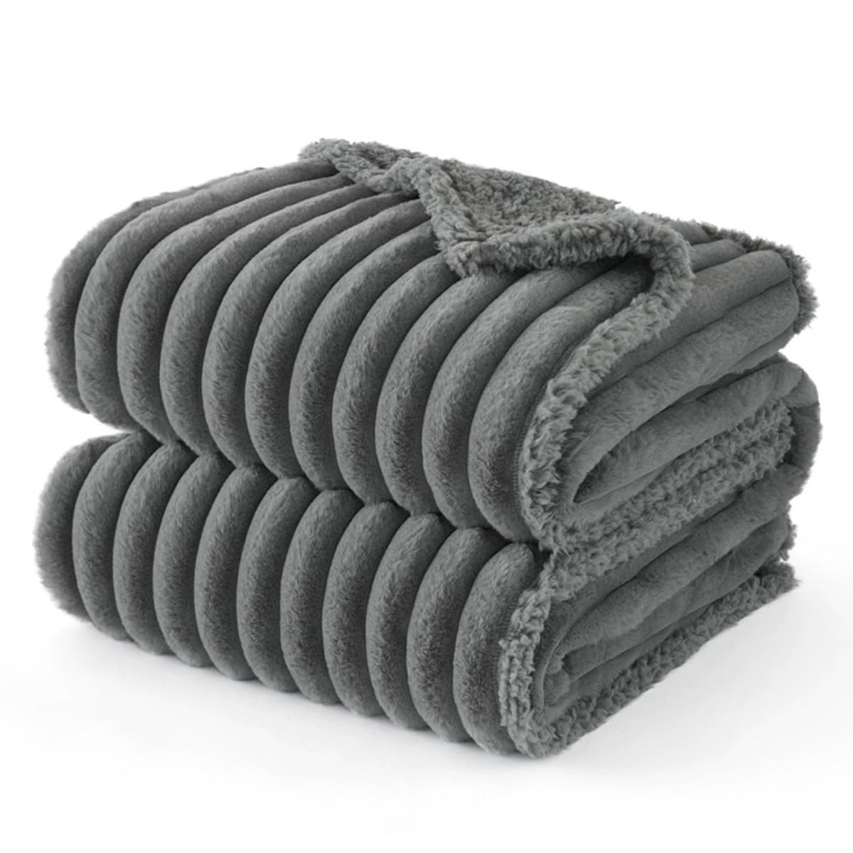Waterproof Dog Blanket Washable Sherpa Fleece Pet Blanket for Medium Small Dogs and Cats, Warm Soft Puppy Kitten Throw Blankets Protects Bed Sofa Car Seat (Grey,165x200cm)