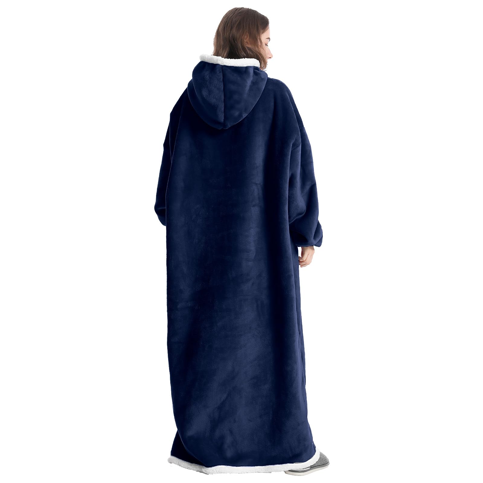 FEELJAM Coperta con maniche donna Coperta con cappuccio da uomo Coperta accogliente con maniche Per coperta TV per adulti