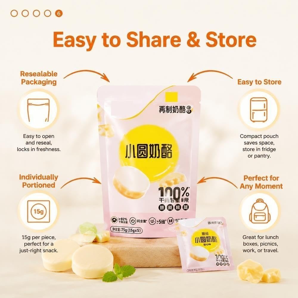 Okrągłe kawałki sera Cheddar 75g –3 opakowania, gotowe do