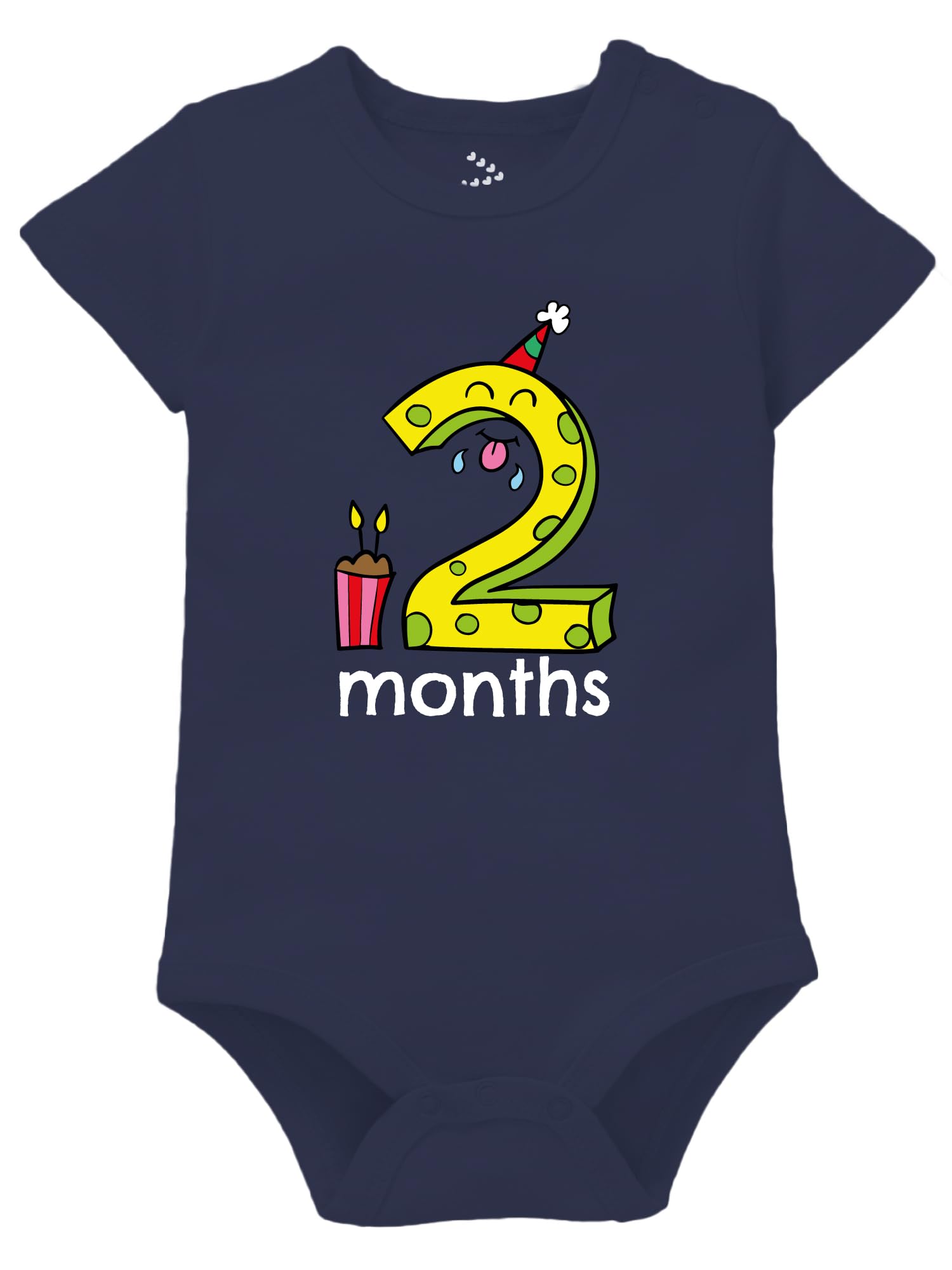 ZeezeezooMonthly Birthday Special Baby Dress Romper Bodysuit for Photoshoot 2 Months Birthday Baby Boy Girl 0-3 Months