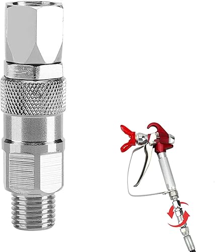 Articulación de manguera de rociador de pintura sin aire, manguera de pistola de pulverización, junta giratoria de 14 de pulgada, manguera de