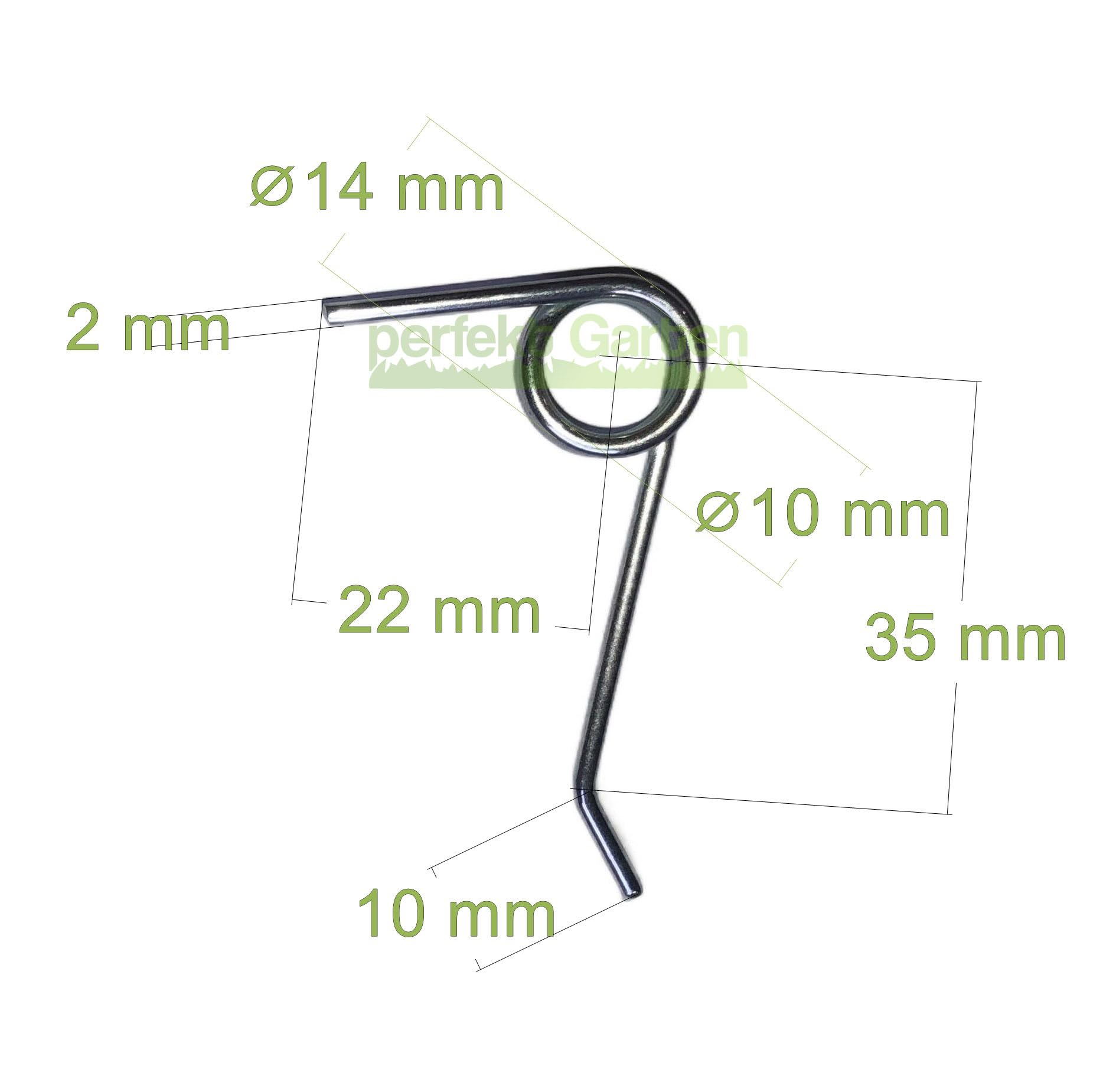 perfektGarten 26 resortes fuertes 13 x derecha + 13 x izquierda, compatible con escarificador Sterwins 360 ESC de 1500 W