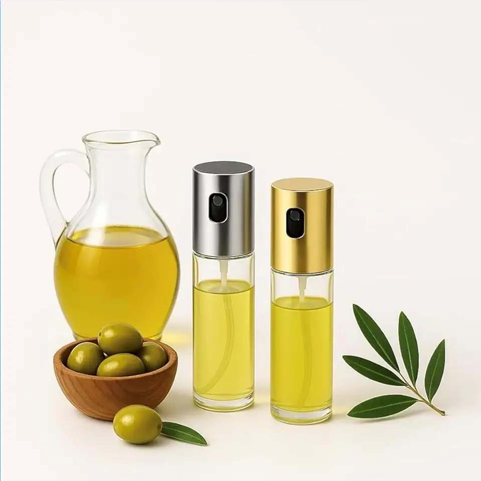 Borrifador de Óleo e Azeite para Airfryer – Spray de Cozinha Multiuso para Grelhar, Assar e Temperar Saladas