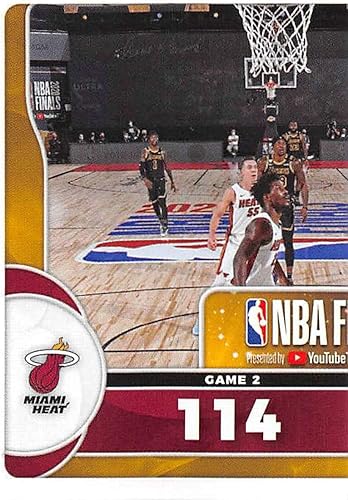 2020-21 Panini Stickers #65 Finals Game 2 Jimmy Butler/Left Official NBA Basketball Album Sticker Measuring 2.75 inch tall X 2 inches wide in Raw