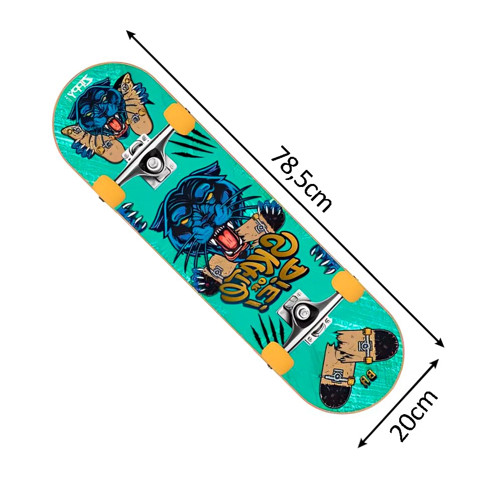 Zippy Toys Skate Semi Profissional Juvenil Completo Shape com Lixa