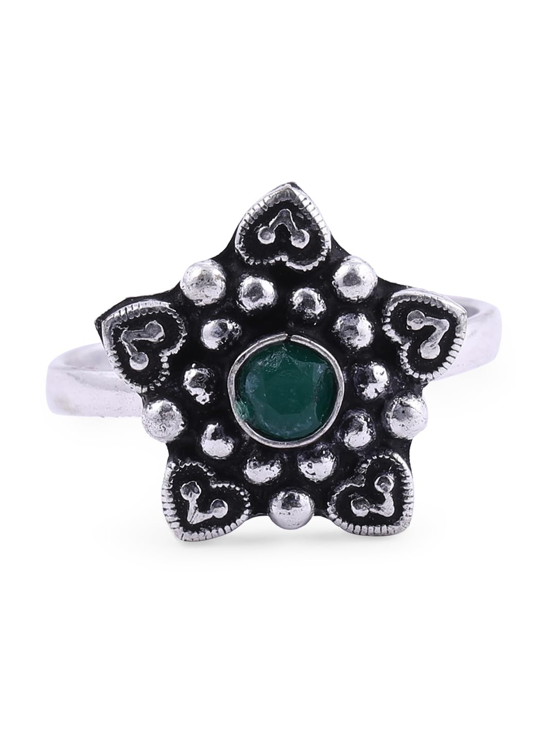 Binnis Toe Rings Bichua Bichiya Metti Mettelu for Women Girls | Fashion Jewelry- star shaped green stone (green)-image-49
