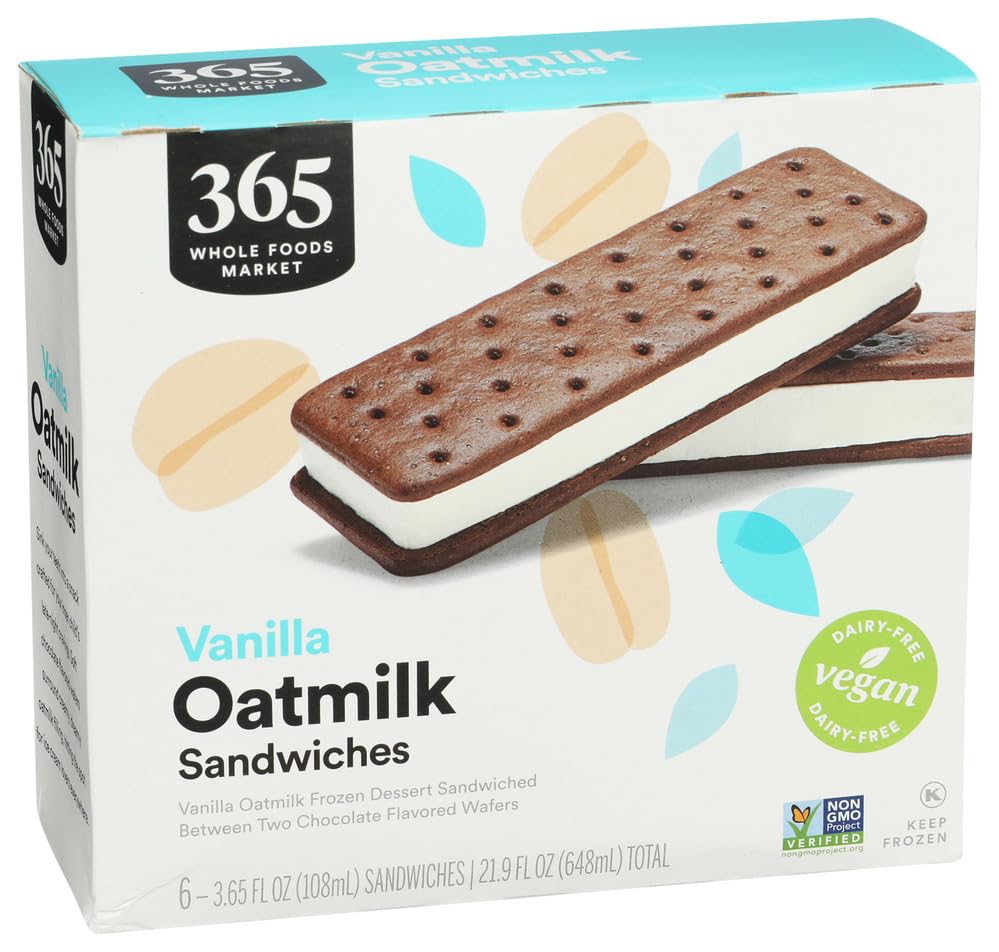365 by Whole Foods Market Vanilla Oat Milk Dessert Sandwiches, 21.9 FZ image 5