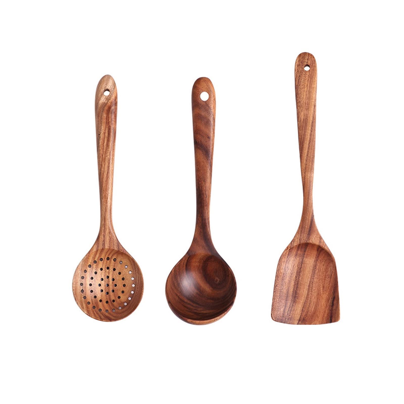 MYUYEE Spoons Spatulas 3 Pieces Sets Kitchen Wood Cooking Utensils & Gadgets Utensils