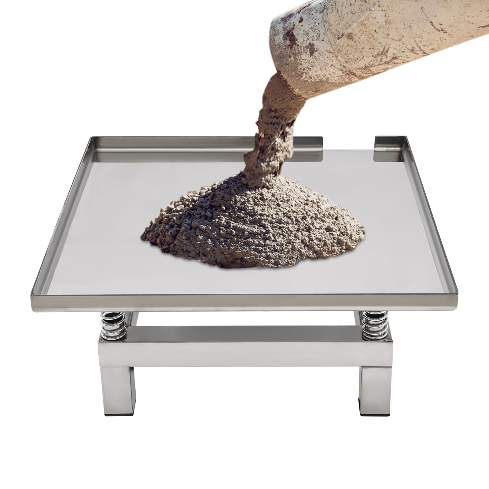 Stainless Steel Concrete Vibrating Table，Vibration Table Vibrating Test Bench Compactor Platform for Mold Vibration Molding, Increasing the Firmness of Concrete. (50x50cm)