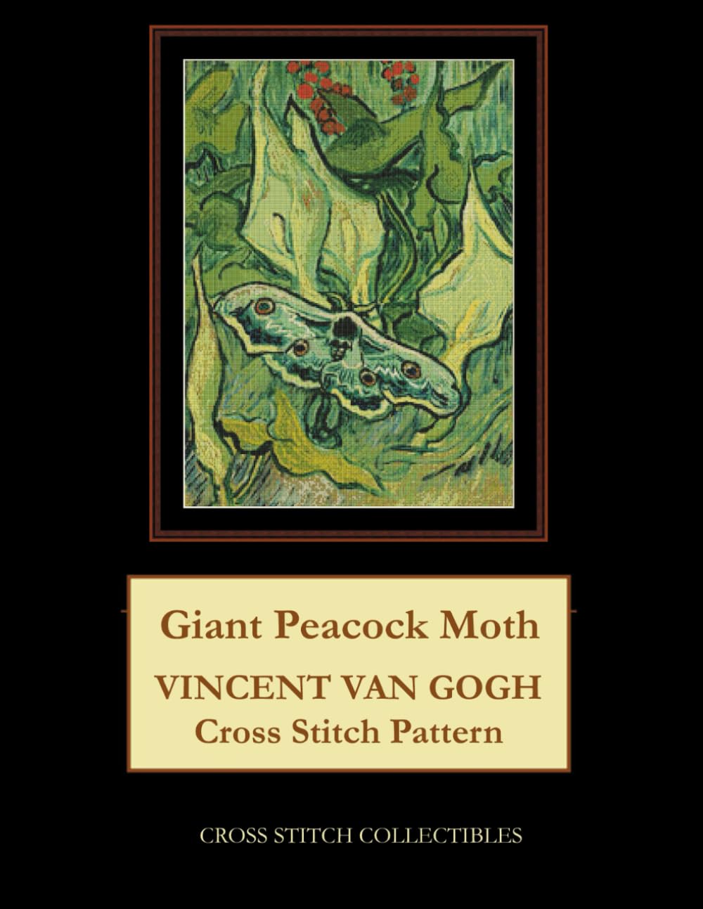 Giant Peacock Moth: Vincent Van Gogh Cross Stitch Pattern
