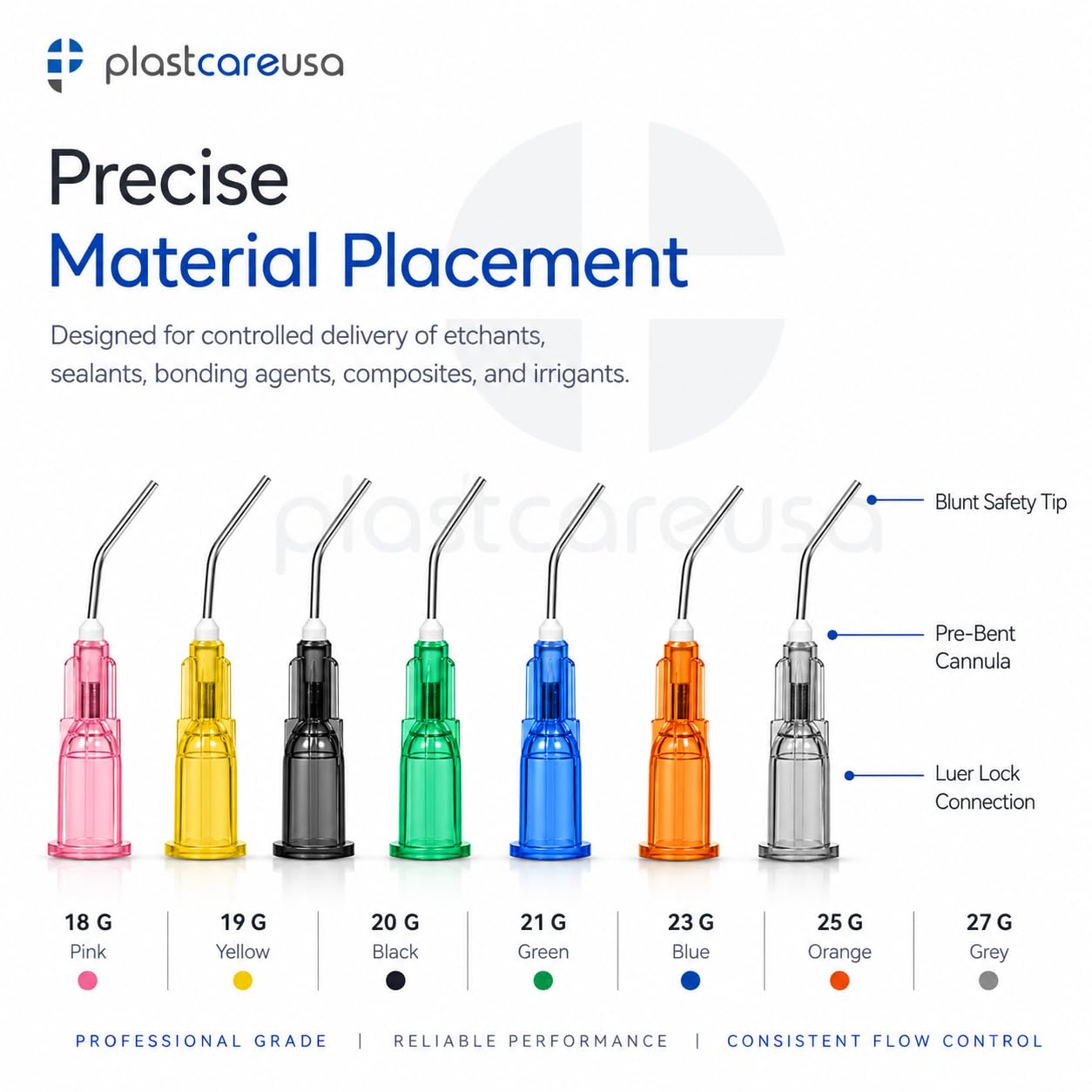 Dental Pre Bent Flow - Puntas de dispensador