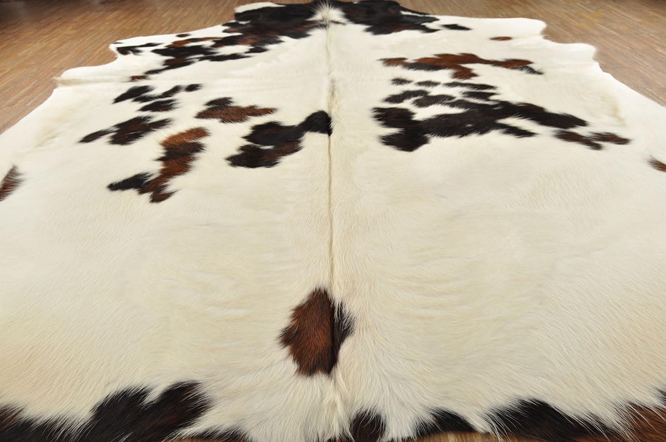 Kuhfelle Online & Nomad KUHFELL RINDERFELL DREIFARBIG BRAUN WEIß 210 x 190 cm Tricolor KUHFELL Teppich
